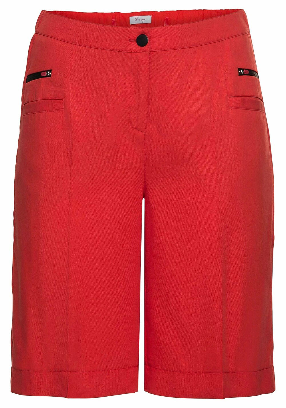 Свободные плиссированные брюки Sheego, ярко-красный