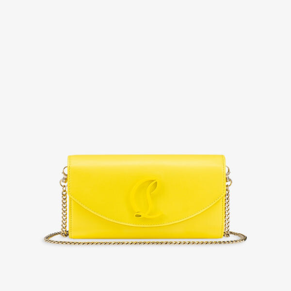 

Кошелек Loubi54 с кожаной цепочкой Christian Louboutin, желтый