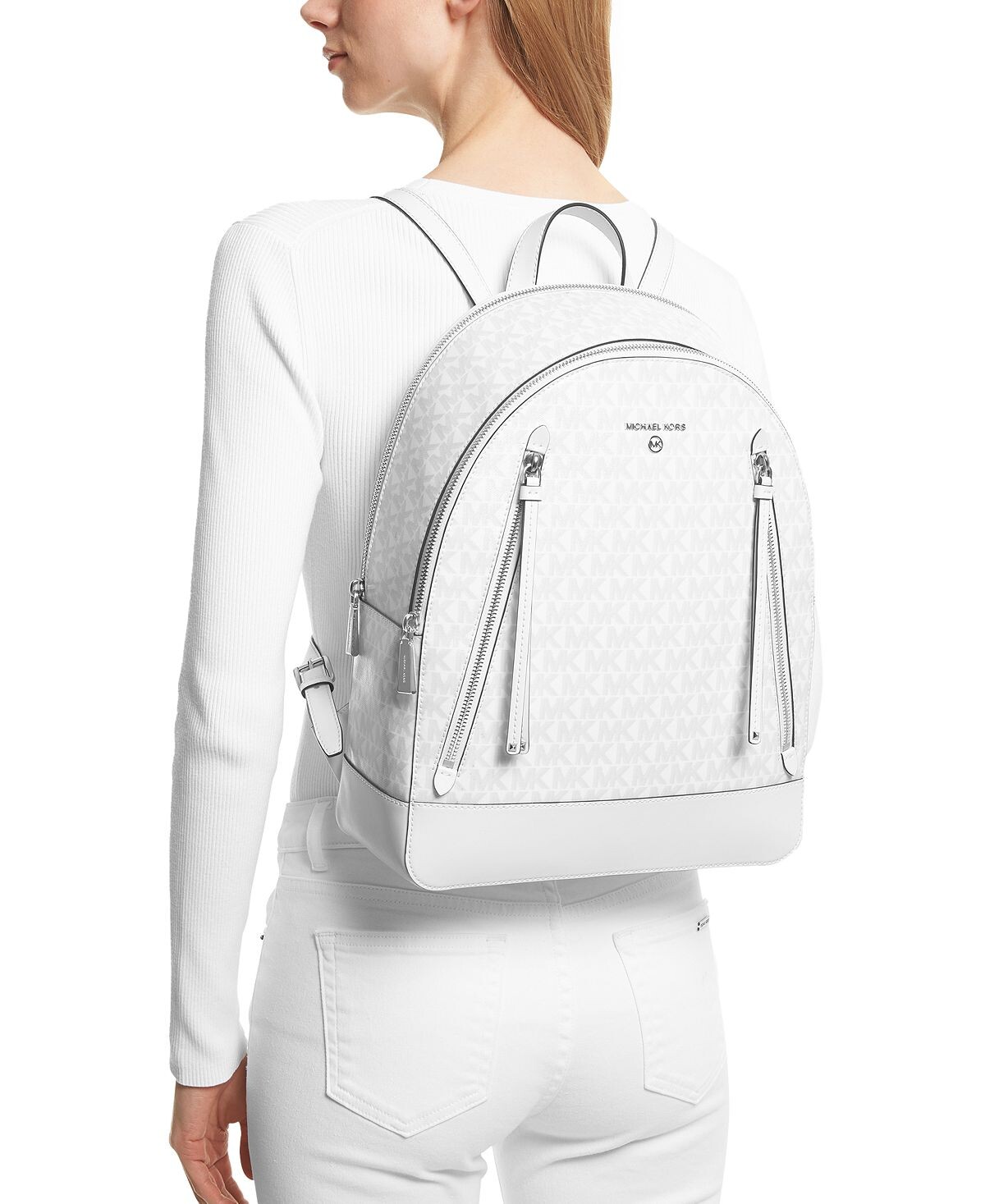 

Большой рюкзак с двойной молнией и логотипом Brooklyn Michael Kors