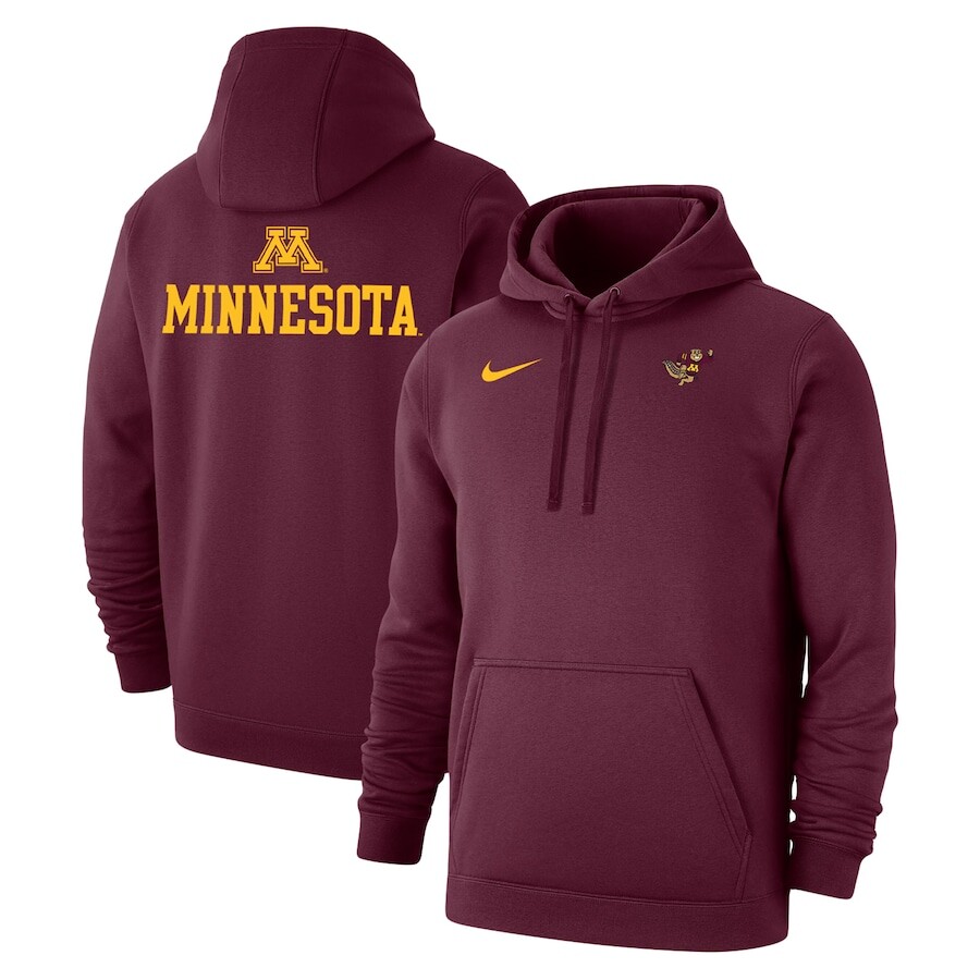 

Пуловер с капюшоном Nike Minnesota Golden Gophers, бордовый