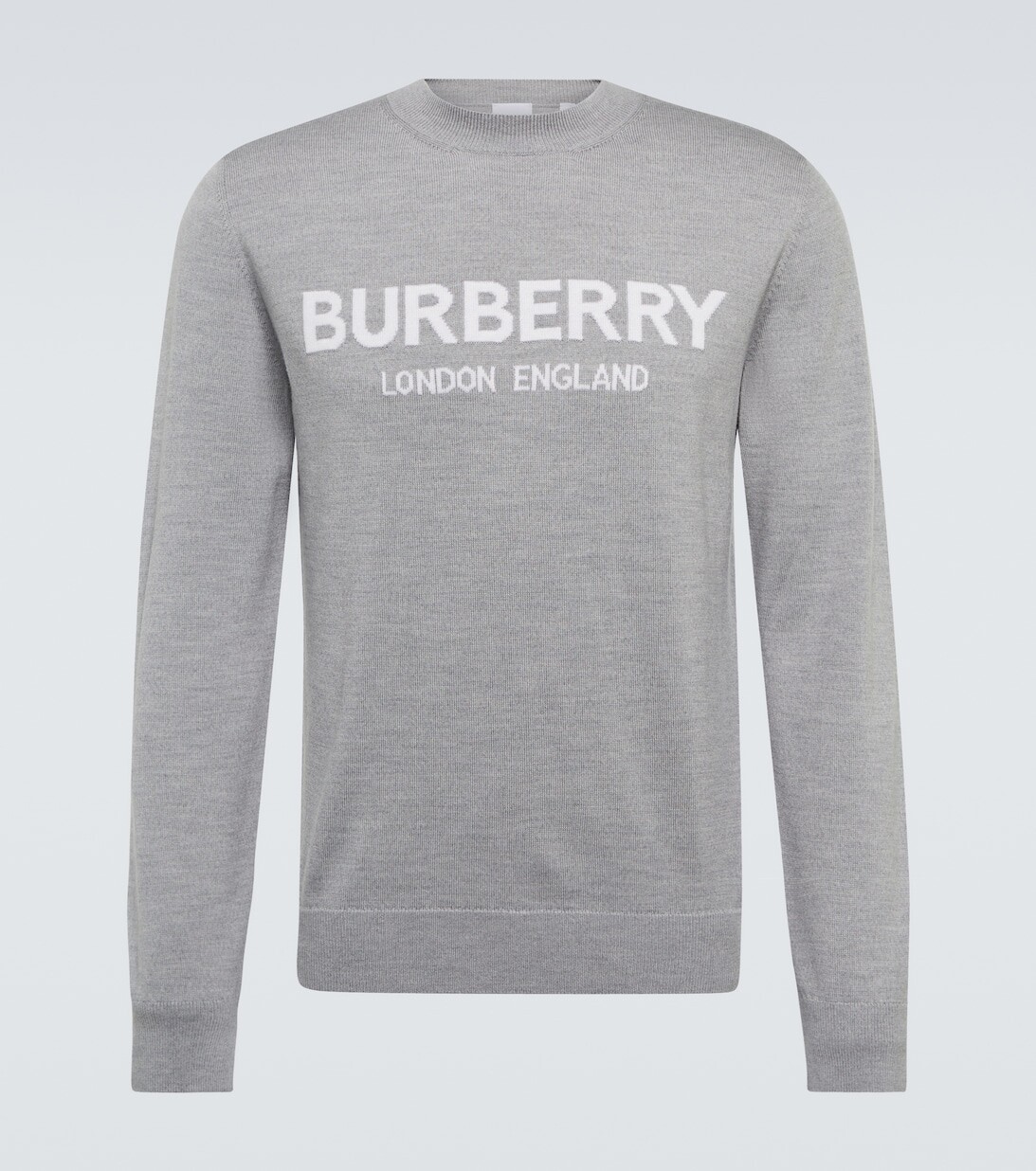 

Свитер интарсия из смесовой шерсти Burberry, зеленый