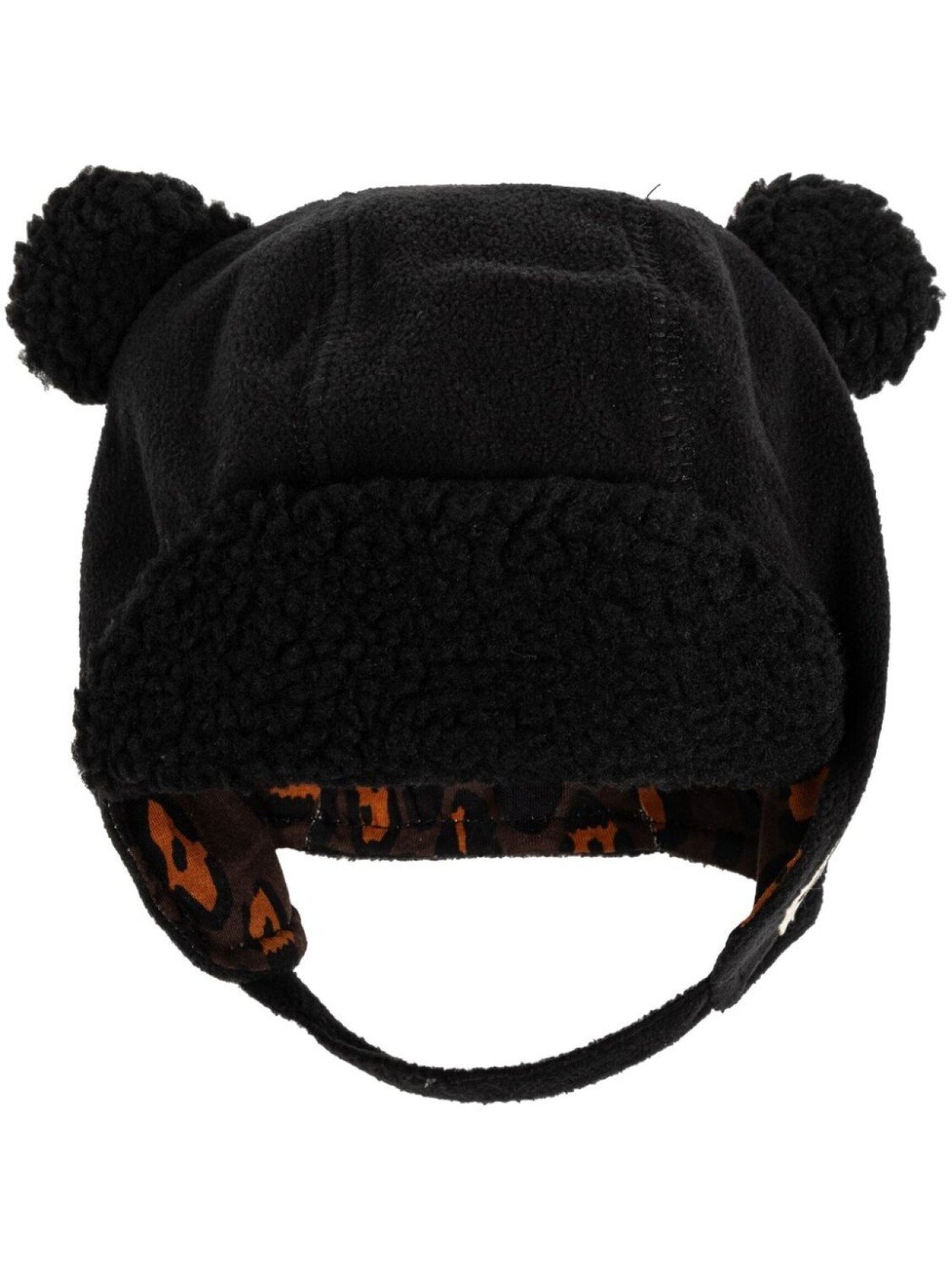 

Mini Rodini ветрозащитная флисовая шапка, черный
