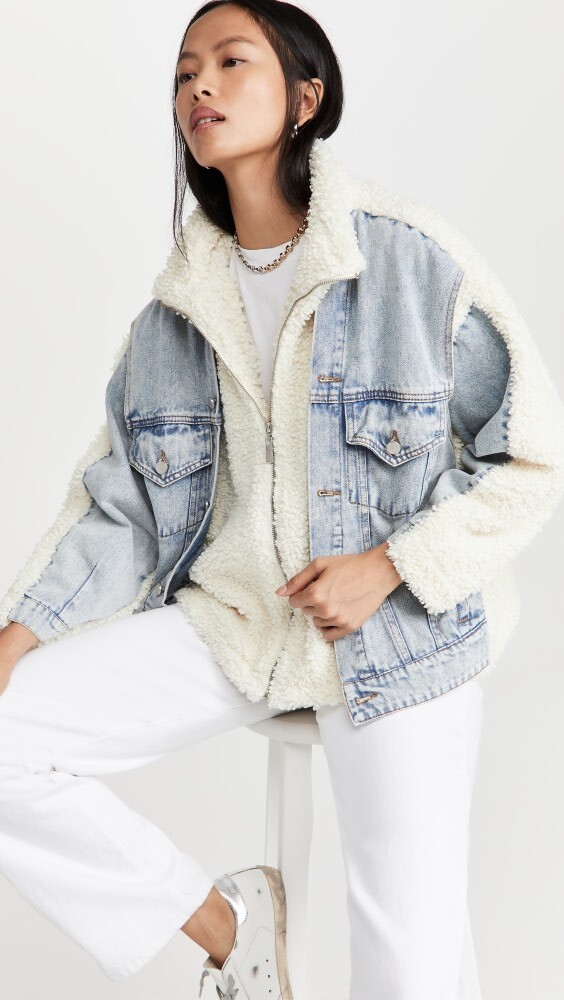 

Куртка BLANKNYC Bear Hug Denim Sherpa