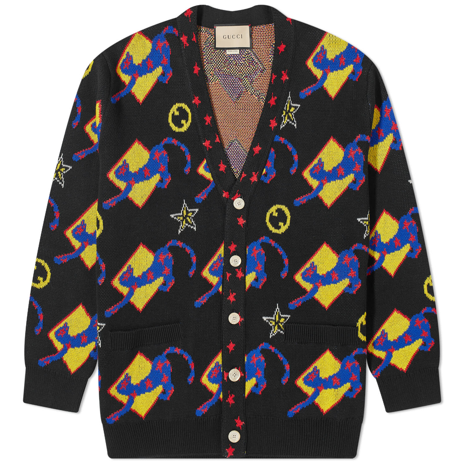 

Кардиган Gucci Gg Graphic Logo Intarsia, черный