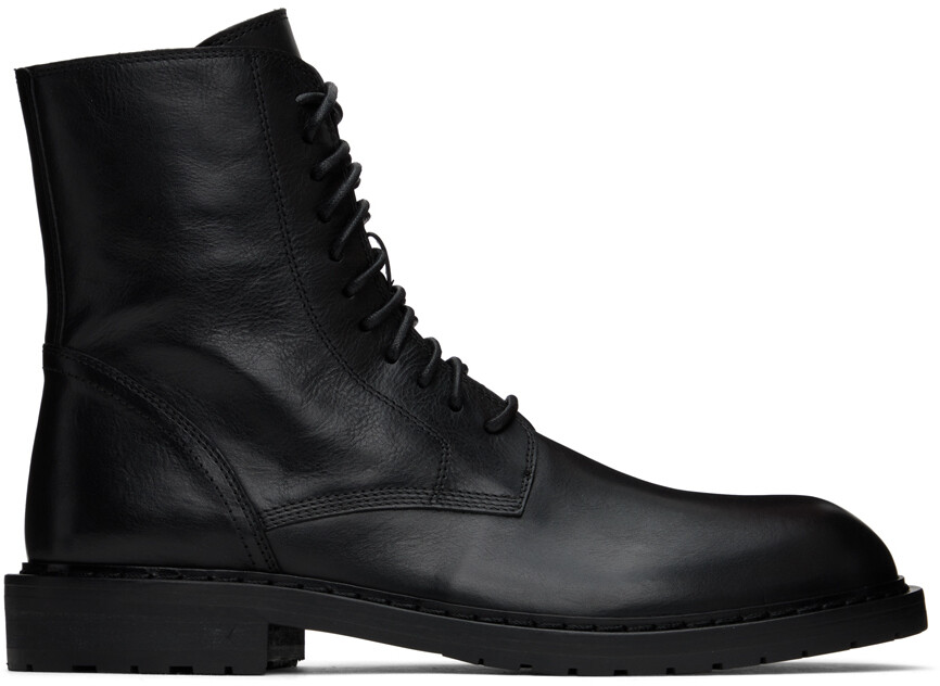 

Черные армейские ботинки Ann Demeulemeester, Черный
