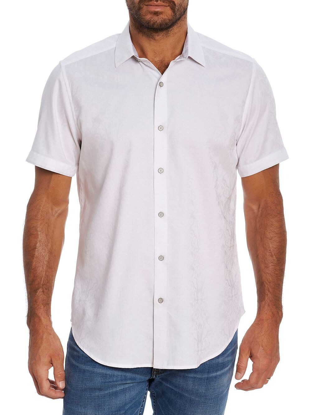 

Рубашка из дамасской ткани Highland Robert Graham, белый