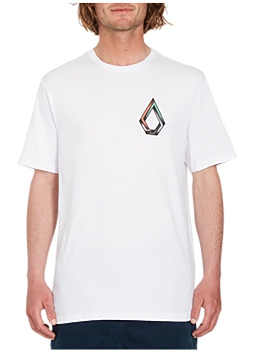 

Белая мужская футболка с круглым вырезом Volcom, Белый, Белая мужская футболка с круглым вырезом Volcom