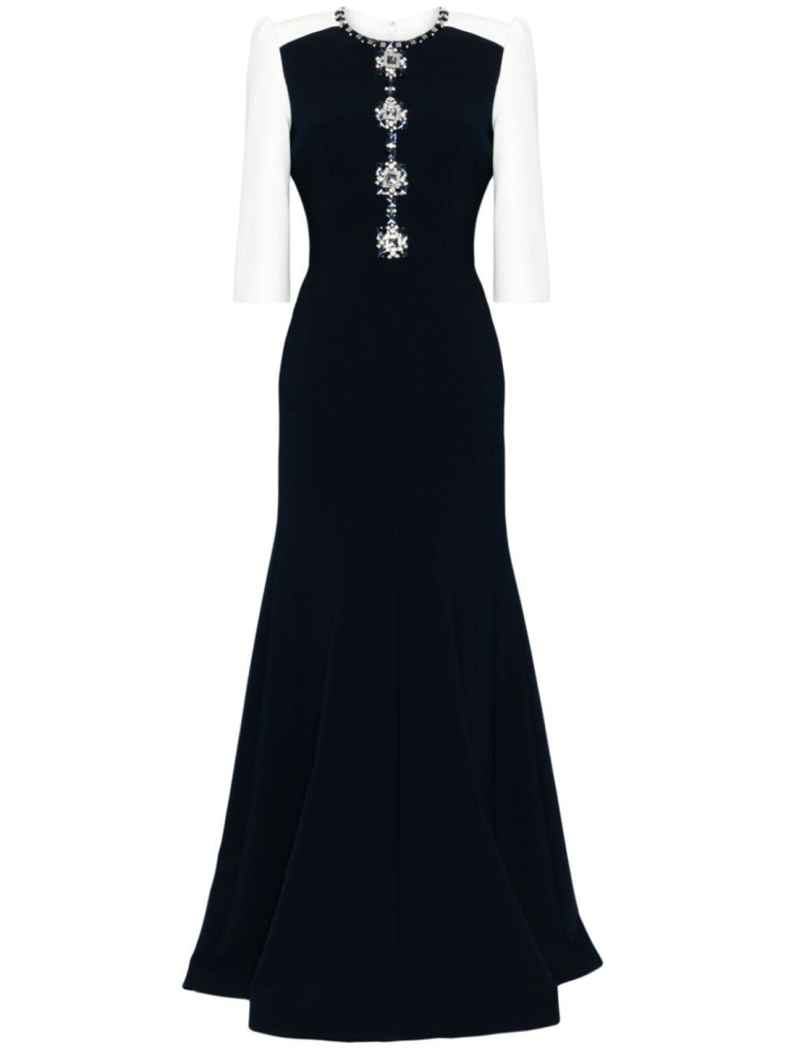 

Jenny Packham вечернее платье Capote с кристаллами, синий