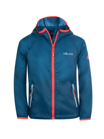 

Куртка Trollkids Windjacke für Kinder Fjell, цвет Petrolblau/Rot