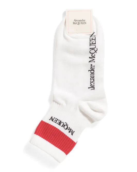 

Спортивные носки в полоску Made In Italy Alexander Mcqueen, белый