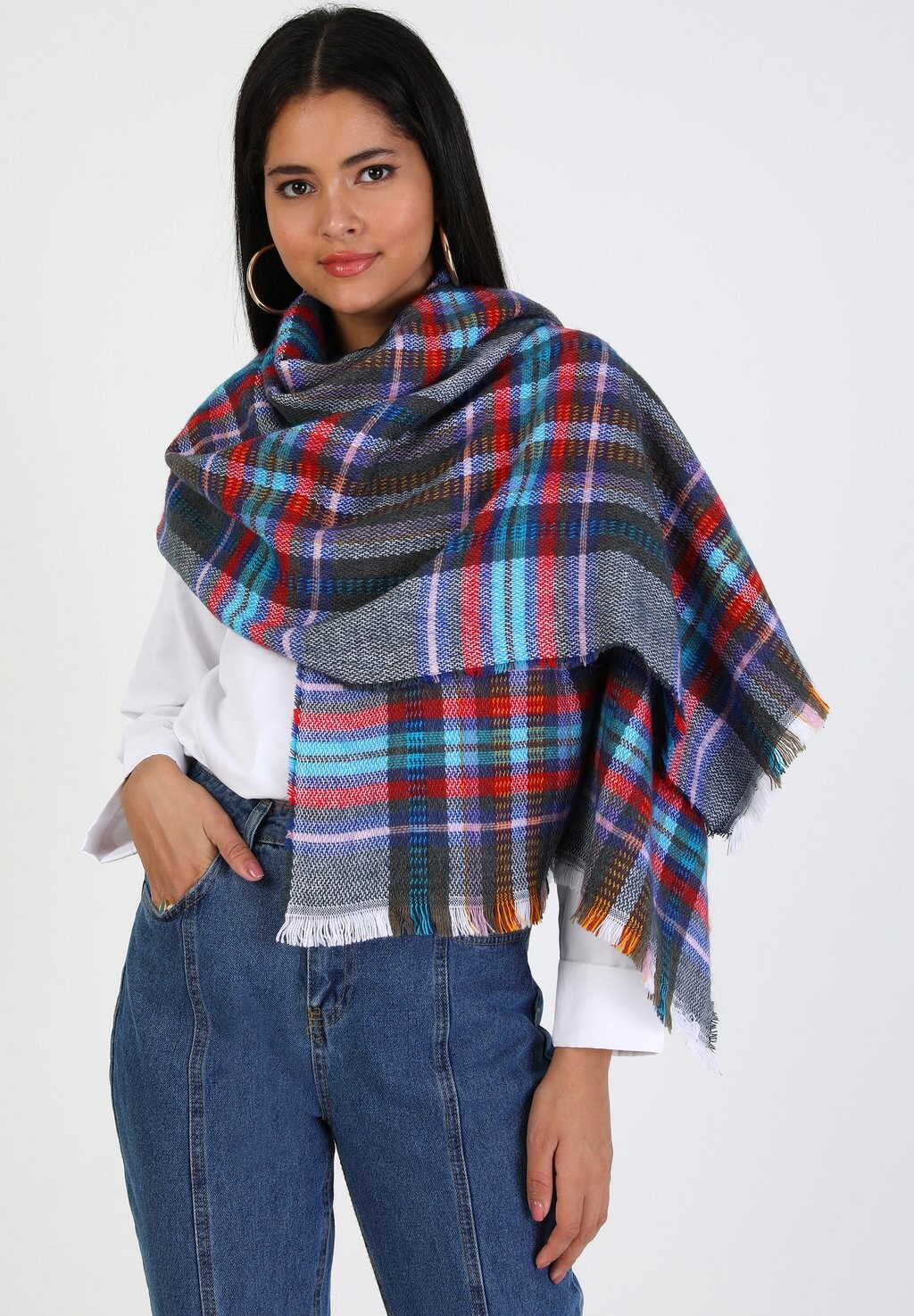 

ПОНЧО Plaid Modanisa