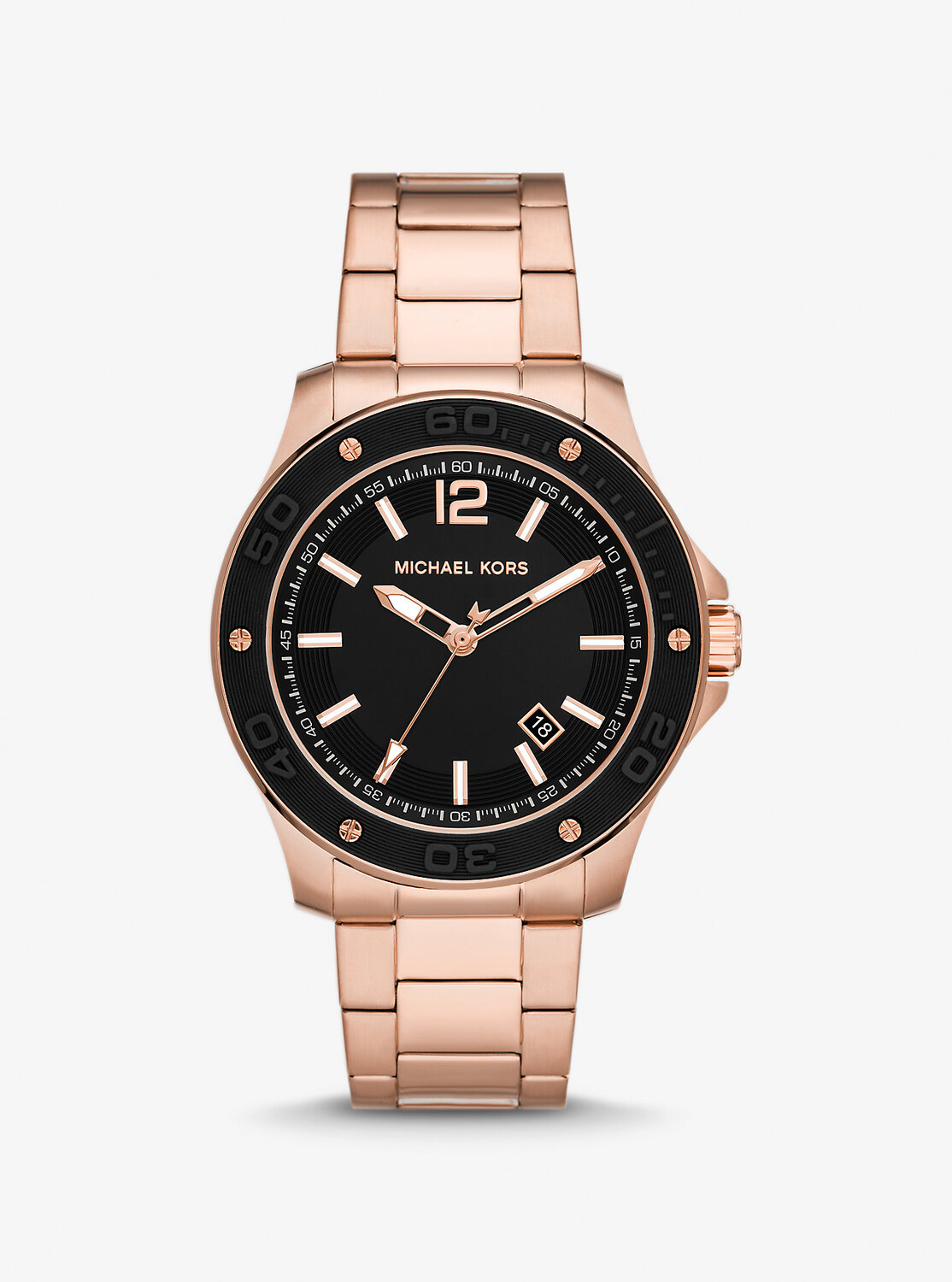 

Крупногабаритные часы Nolan цвета розового золота Michael Kors, розовый