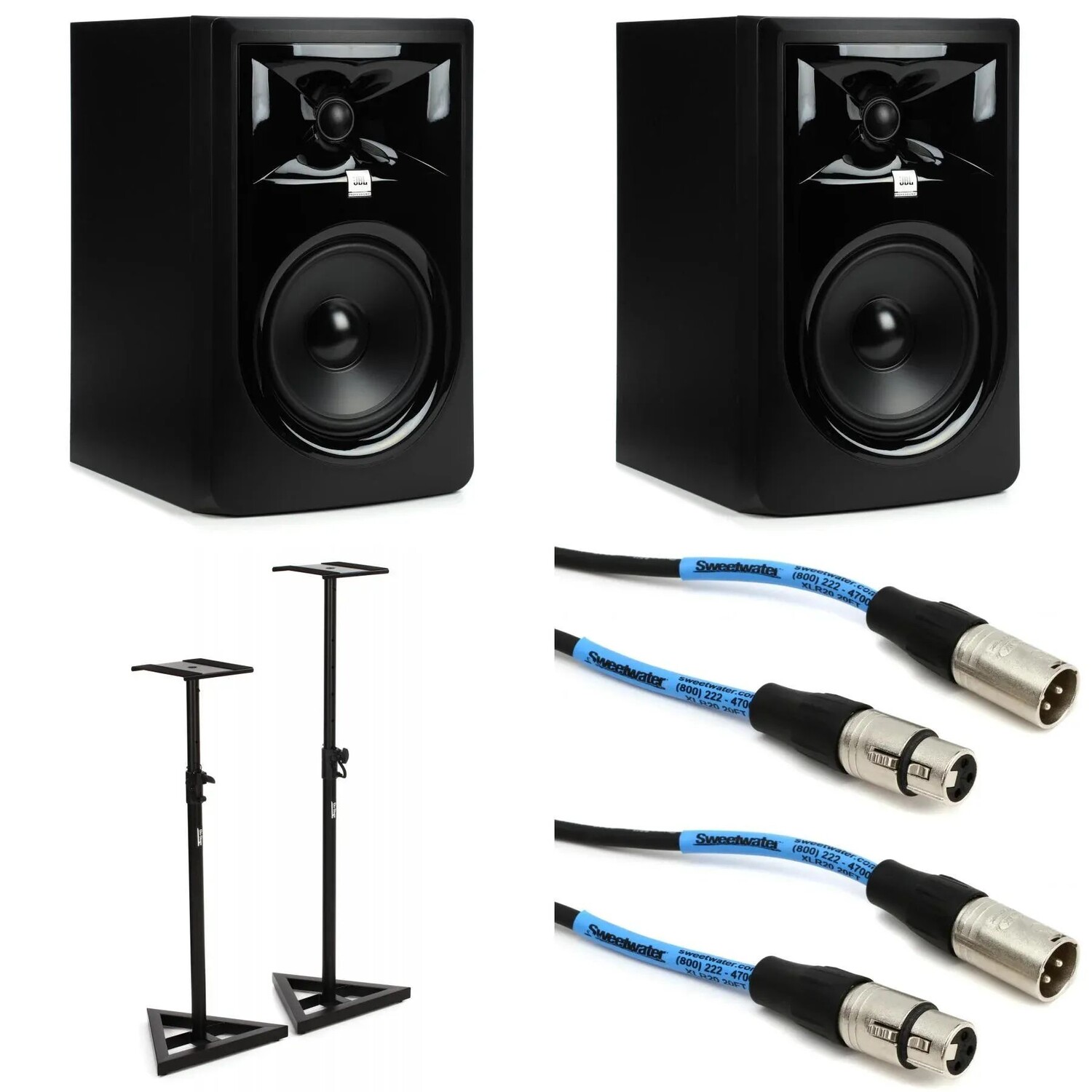 

JBL LSR306mk2 Пара 6,5-дюймовых активных студийных мониторов с подставками и комплектом кабелей