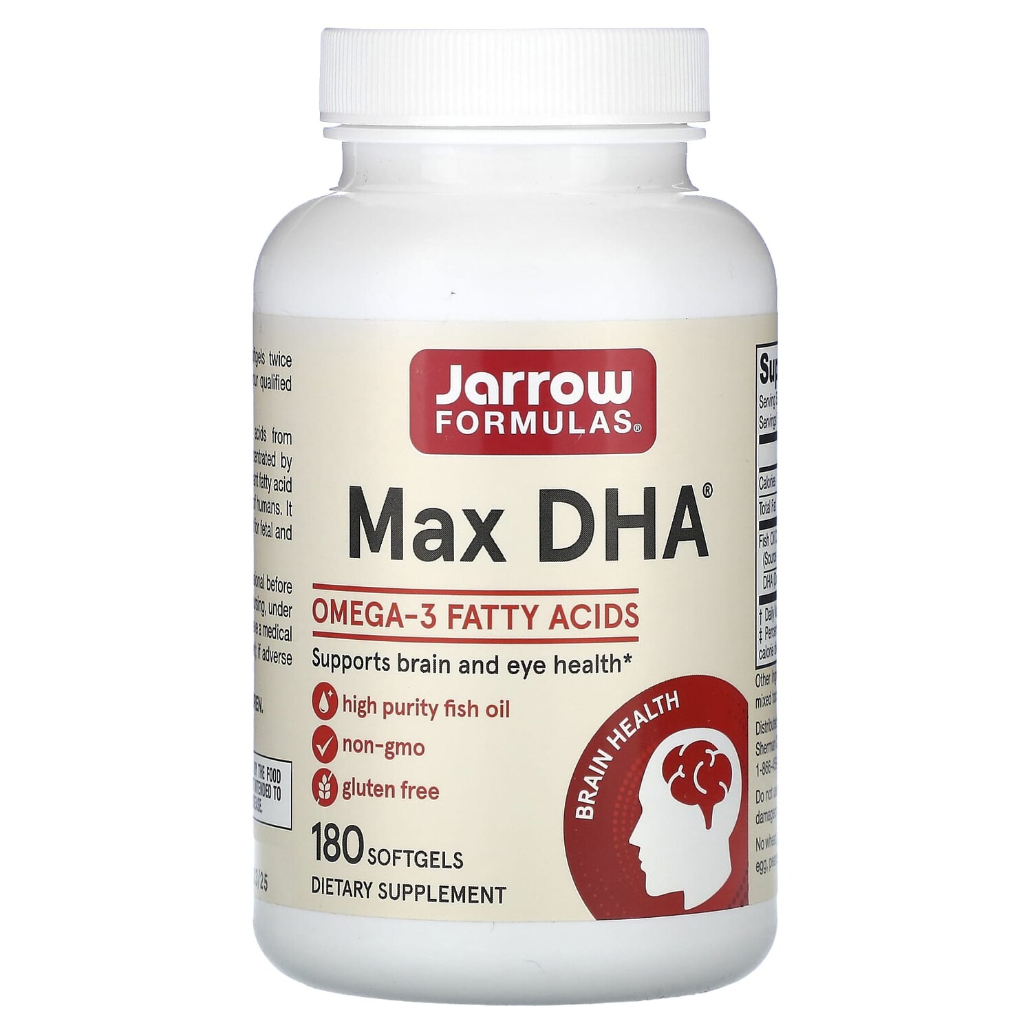 

Max DHA, 180 мягких таблеток, Jarrow Formulas