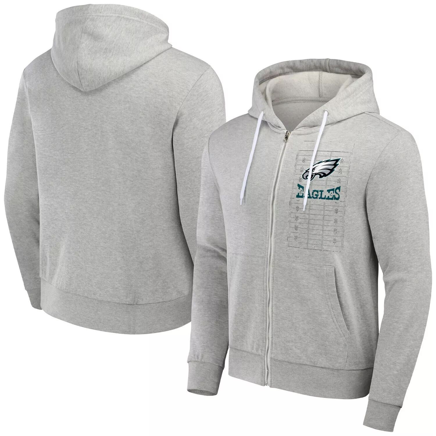 

Мужская толстовка с молнией во всю длину из коллекции NFL x Darius Rucker от Fanatics Heather Grey Philadelphia Eagles Domestic