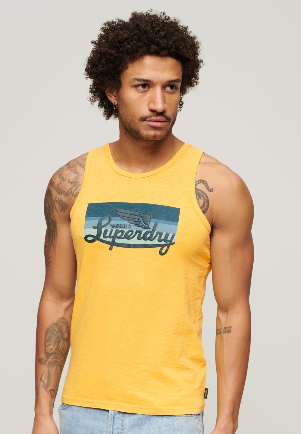 

Топ CALI STRIPED Superdry, желтый