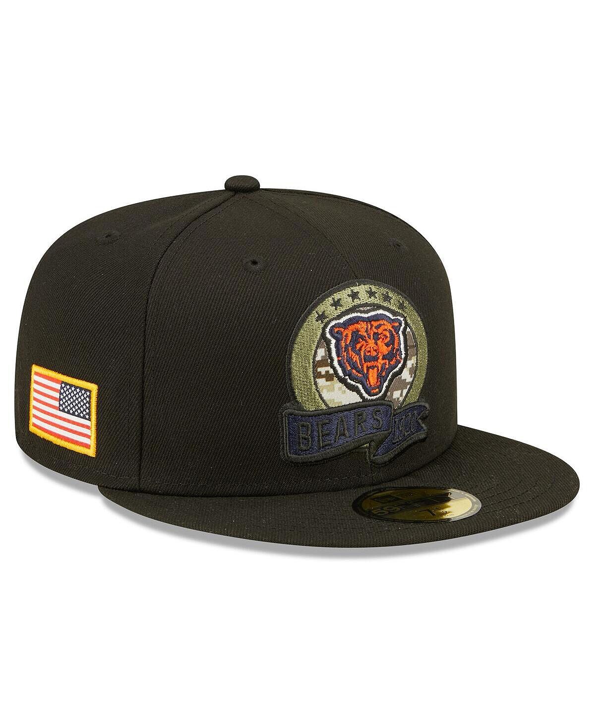 

Мужская черная приталенная шляпа Chicago Bears 2022 Salute To Service 59FIFTY New Era