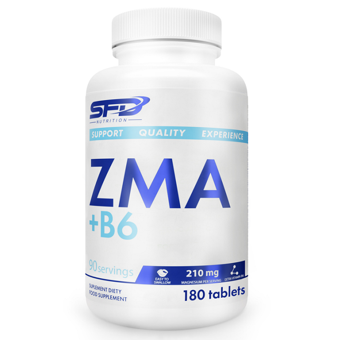 SFD ZMA + B6препарат, поддерживающий нервную и костно-мышечную системы, 180 шт. sfd odporność max таблетки для повышения иммунитета 90 шт