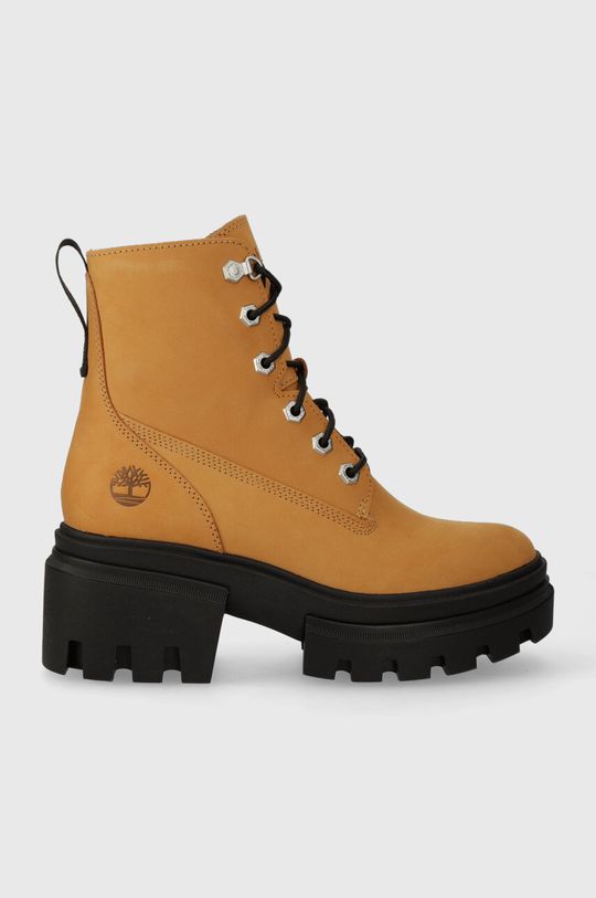 Кожаные байкерские ботинки Everleigh Boot 6 дюймов на шнуровке Timberland, коричневый