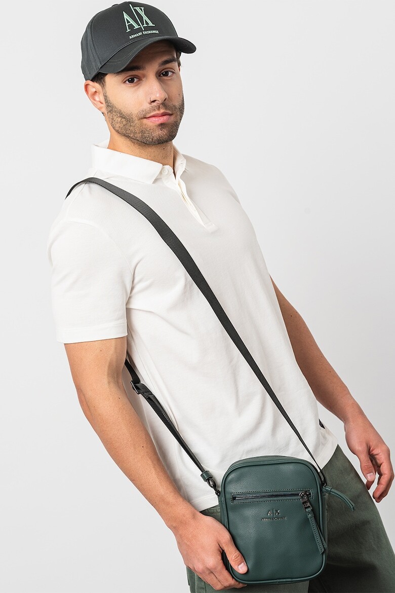 

Хлопковая футболка с воротником Armani Exchange, белый