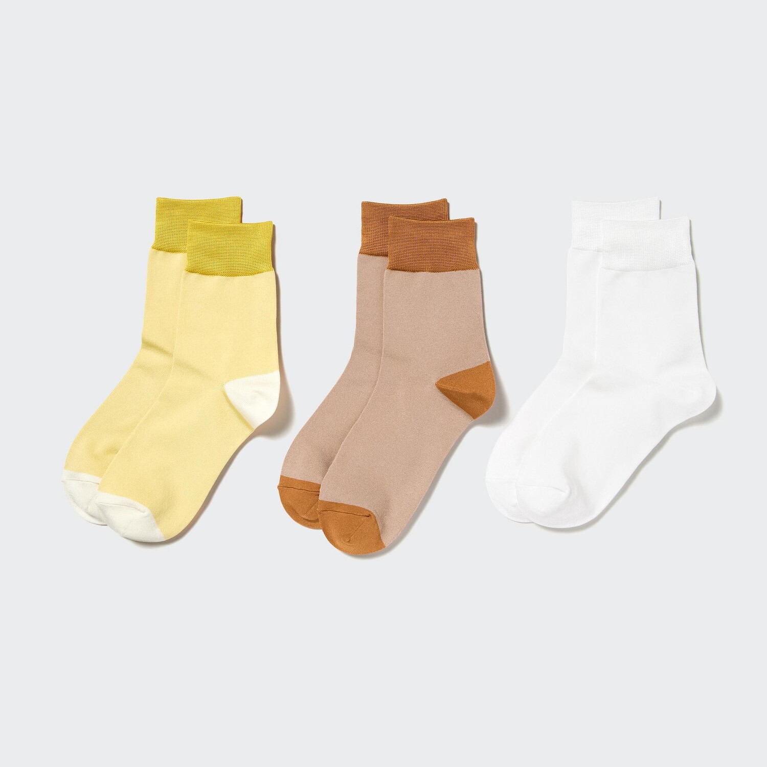 

Носки (3 пары) UNIQLO, желтый