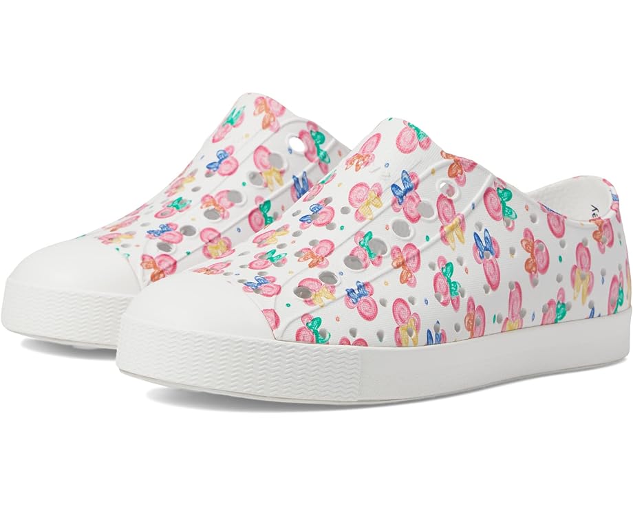 Кроссовки Native Shoes Jefferson Print Slip-On Sneakers, цвет Shell White/Shell White/Minnie Paint Drops All Over Print