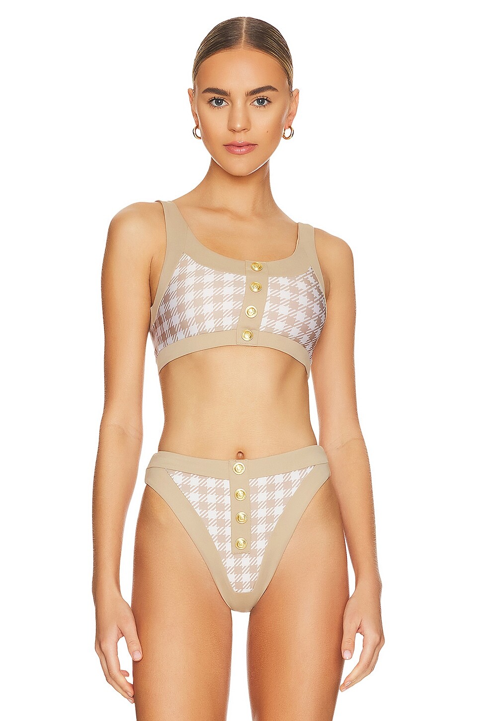 

Топ бикини BEACH RIOT Isle, цвет Taupe Houndstooth