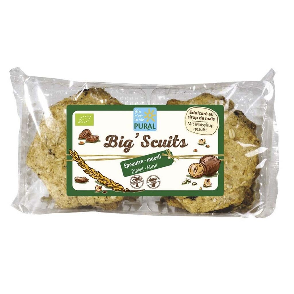 

Мюсли из полбы Pural Big'Scuits, органические, 320 г