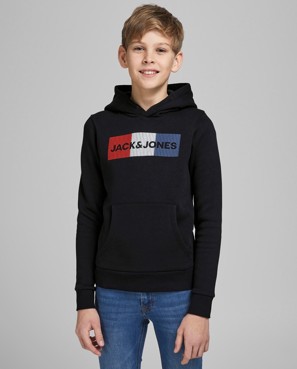

Толстовка с капюшоном для мальчика Jack & Jones, черный