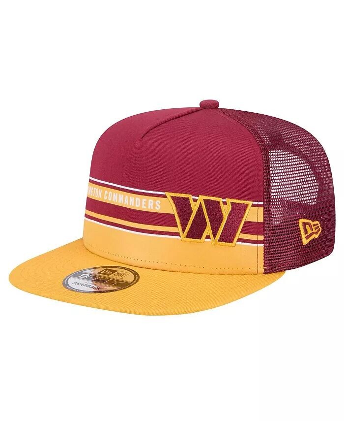 

Мужская кепка Washington Commanders бордового/золотого цвета с полуполосками Trucker 9FIFTY Snapback New Era, красный