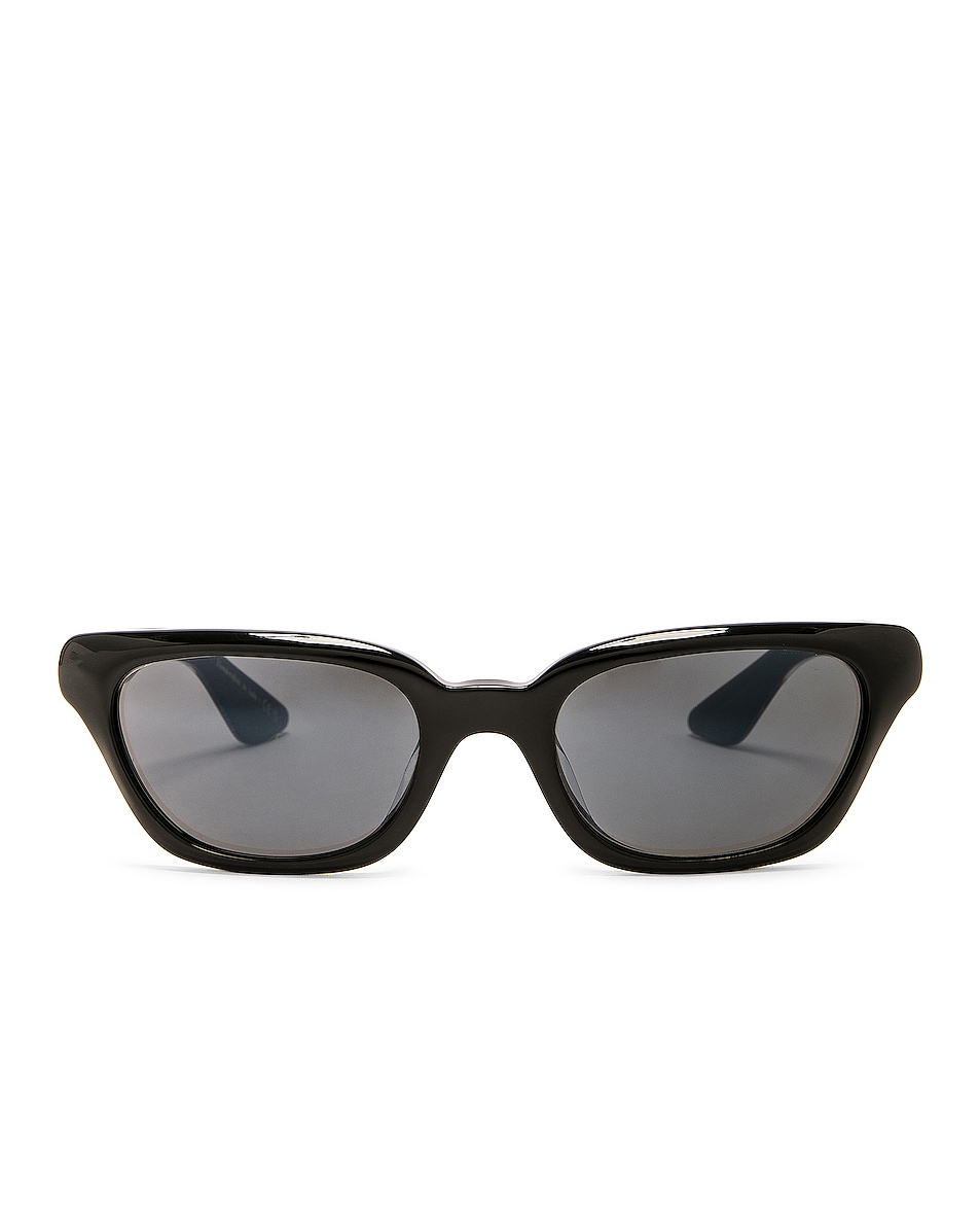 Солнцезащитные очки Oliver Peoples X Khaite Rectangular, черный цена и фото