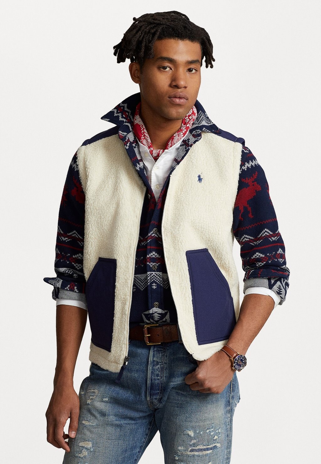 

Жилет Polo Ralph Lauren ЖИЛЕТ ЖИЛЕТ, цвет wintercream/newport navy