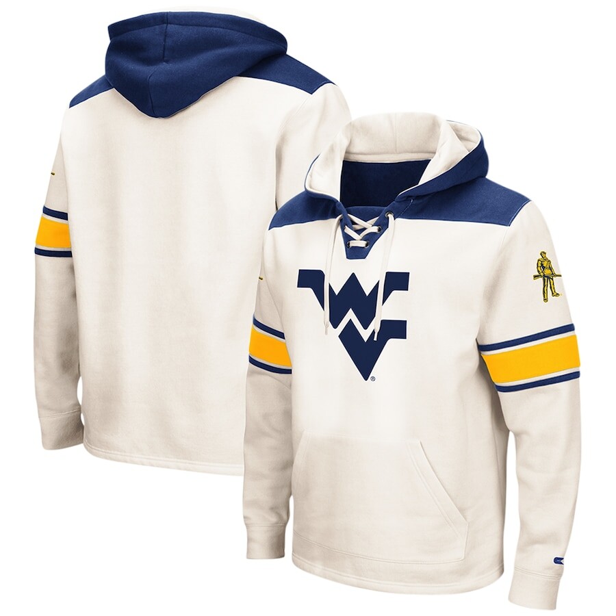 

Пуловер с капюшоном Colosseum West Virginia Mountaineers, кремовый