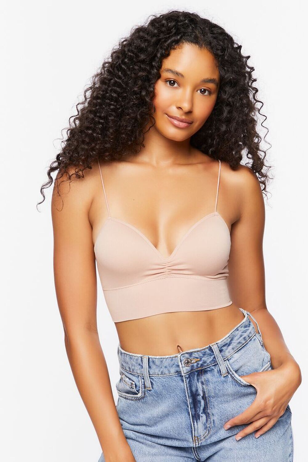 

Бесшовный бюстгальтер без подкладок Forever 21, серо-коричневый