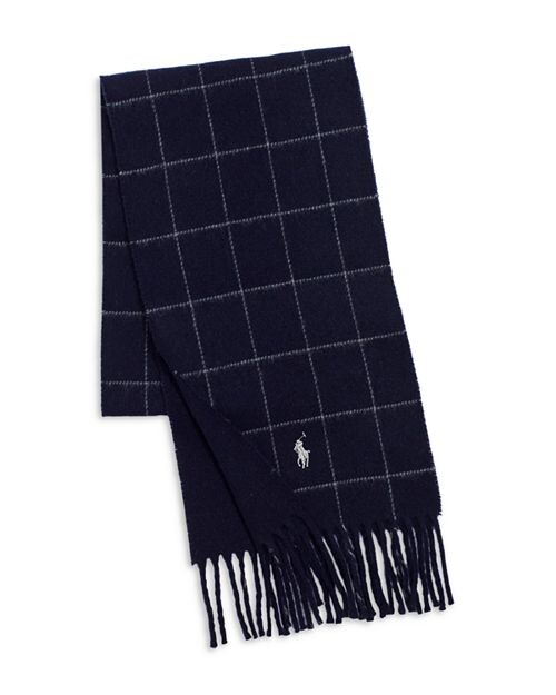 

Двусторонний мужской шарф Polo Ralph Lauren, цвет Blue
