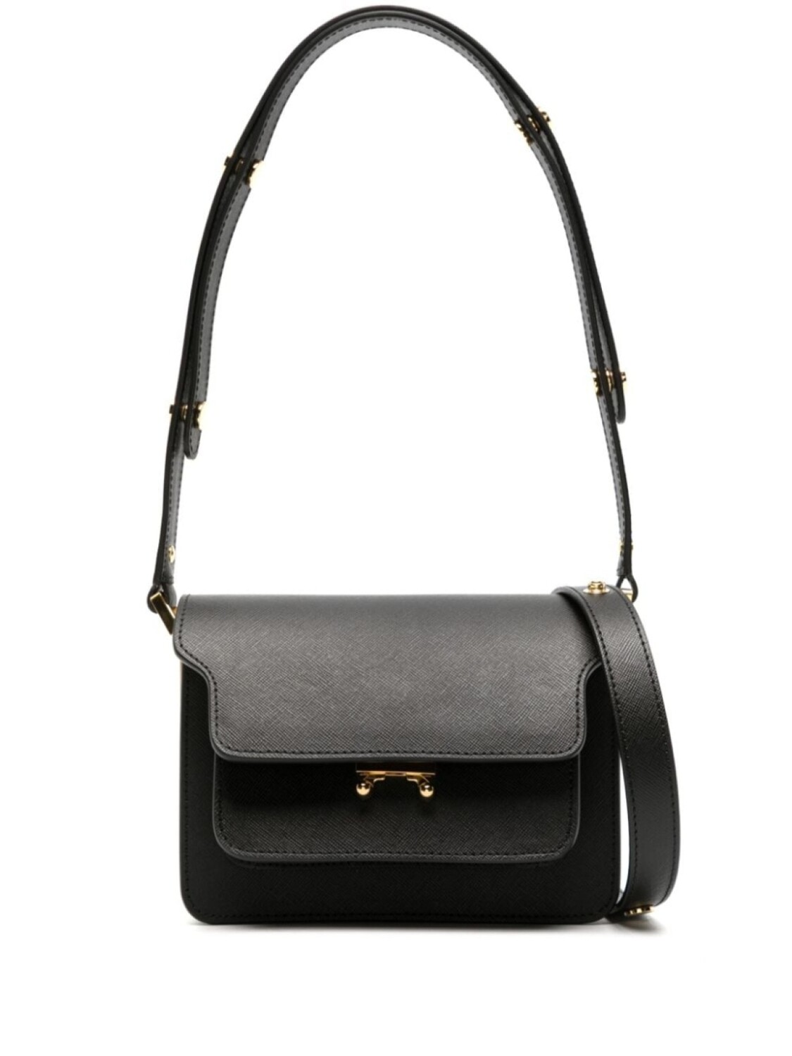 

Marni сумка через плечо Trunk из сафьяновой кожи, черный