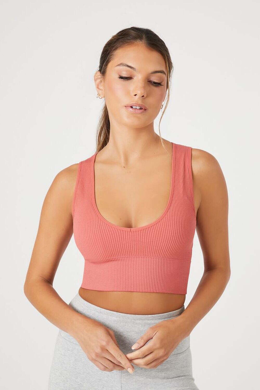

Бесшовный удлиненный спортивный бюстгальтер Forever 21