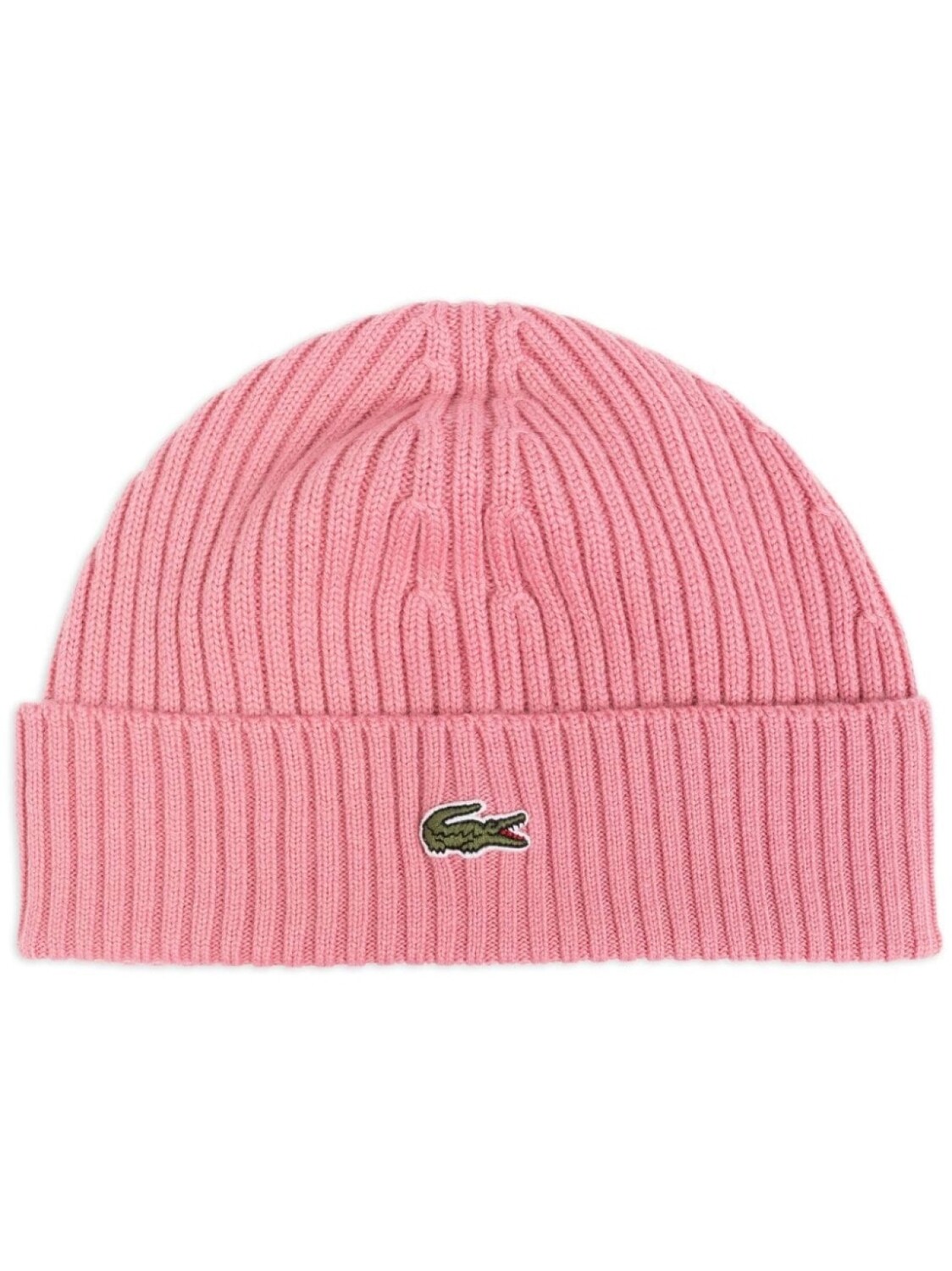 

Lacoste вязаная шапка с вышитым логотипом, розовый