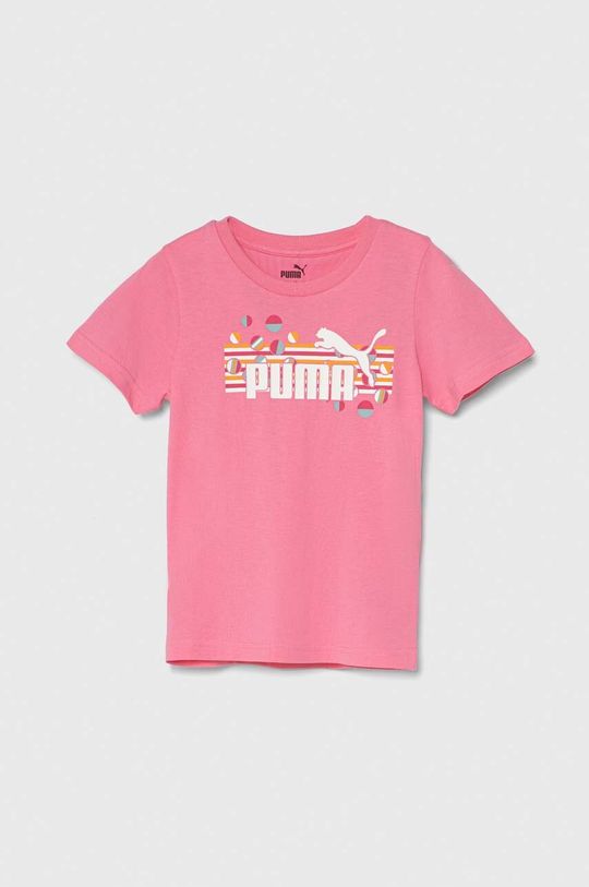 Puma Детская хлопковая футболка ESS+ SUMMER CAMP Tee, розовый