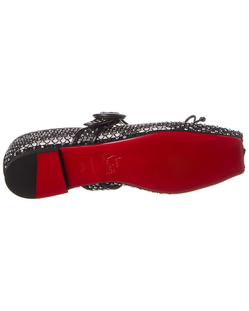 

Christian Louboutin Mamastrapitina Балетки из сетки и кожи, черный