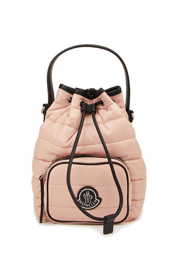 

Розовая женская сумка на шнурке Moncler