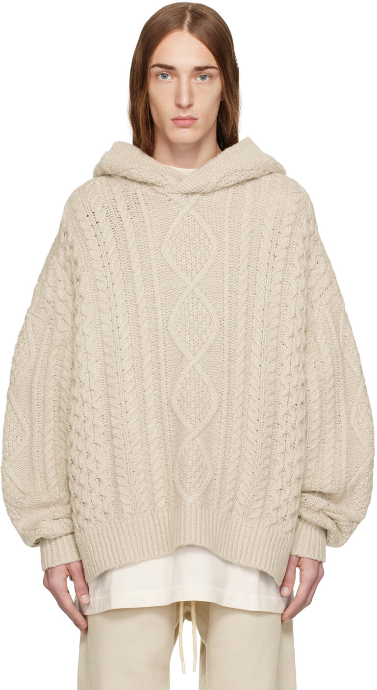 

Серо-серая толстовка с капюшоном Fear of God ESSENTIALS, Серый