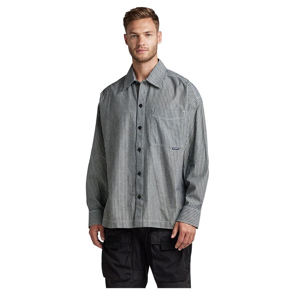 

Рубашка с длинным рукавом G-Star Boxy Fit, серый