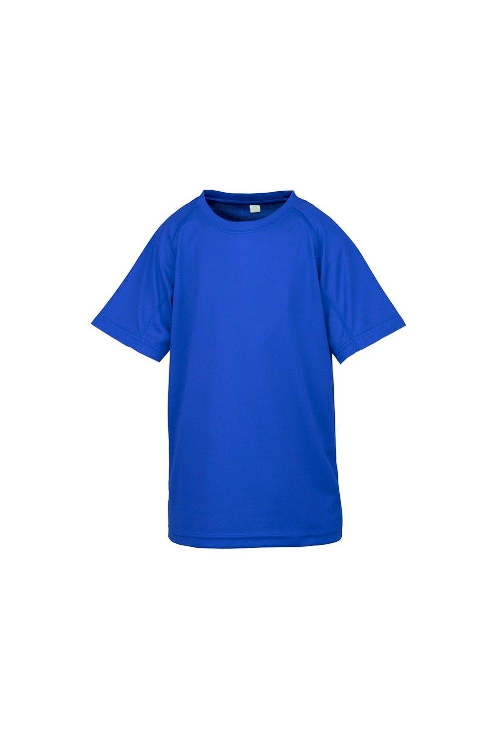Детская футболка Impact Performance Aircool Spiro, синий женская футболка с коротким рукавом быстросохнущая дышащая облегающая футболка для гольфа