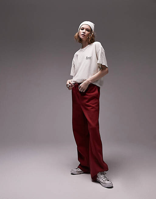 

Футболка оверсайз цвета экрю Topshop Graphic Sports
