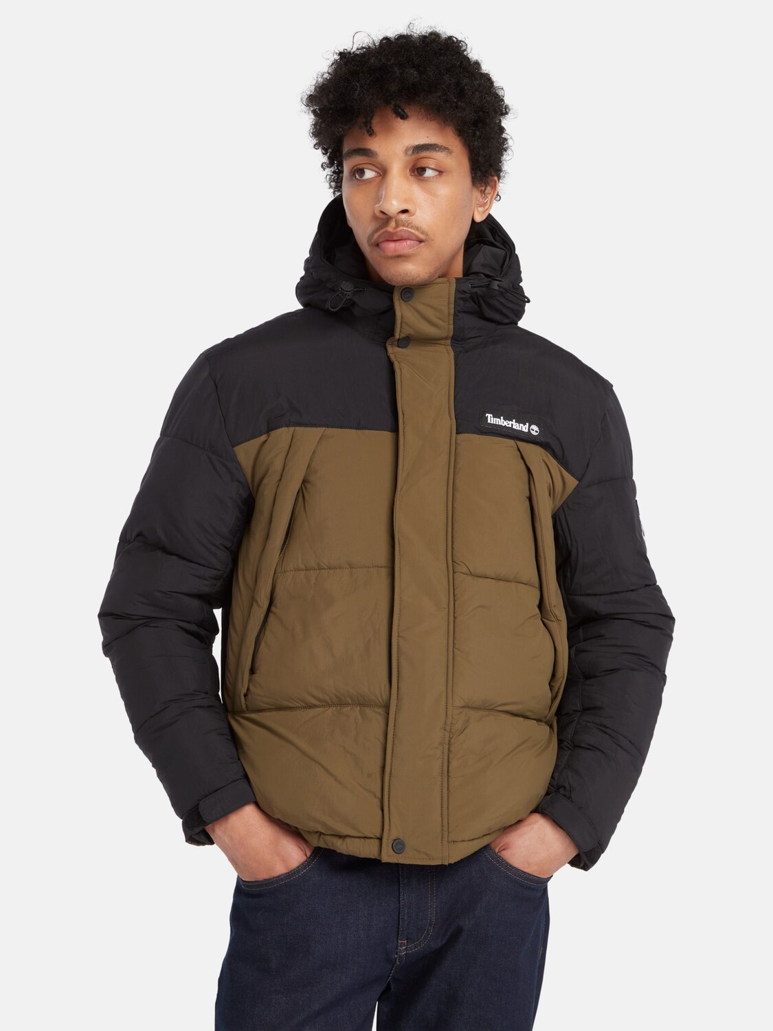 

Классическая куртка-пуховик Archive Timberland, черный/оливковый