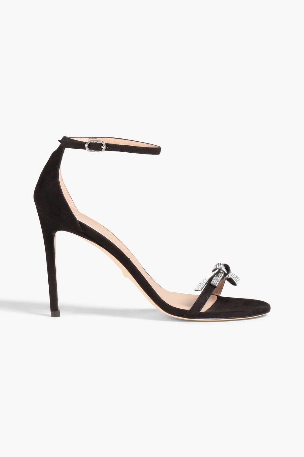 

Украшенные замшевые босоножки STUART WEITZMAN, черный