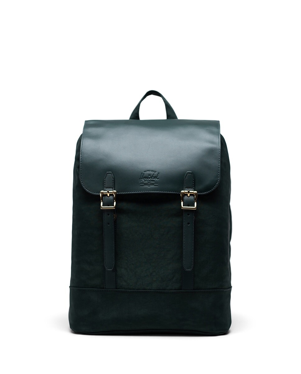 

Женский рюкзак из ткани в сочетании с зеленой кожей Herschel, зеленый