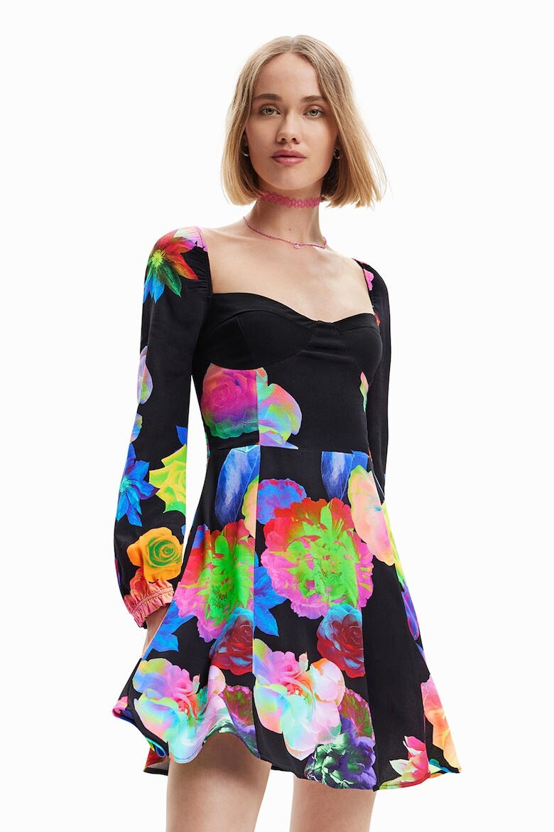 

Платье с цветочным вырезом Desigual, зеленый