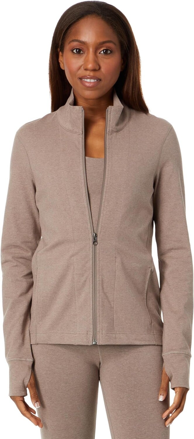 

Толстовка PACT Purefit Slim Zip-Up, цвет Deep Taupe Heather